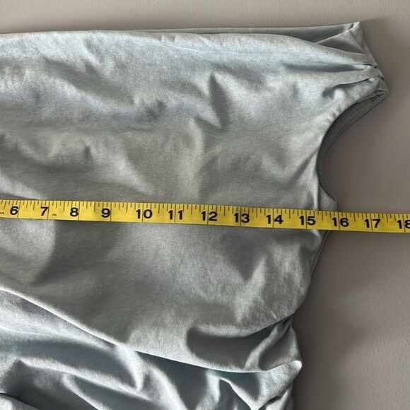 New OGL Cold Shoulder Cotton-Linen Gathered New Airy Brami - Arctic Fog Size M - Picture 8 of 10